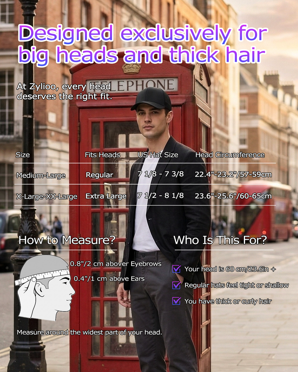 2XL Mid Crown Trucker Hat for Big Heads