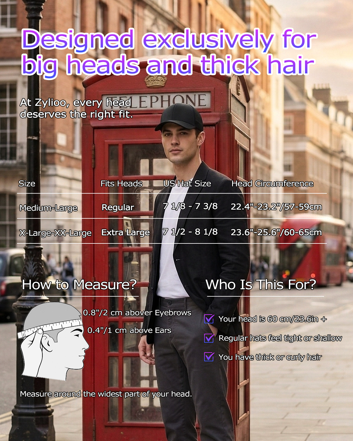 2XL Mid Crown Trucker Hat for Big Heads