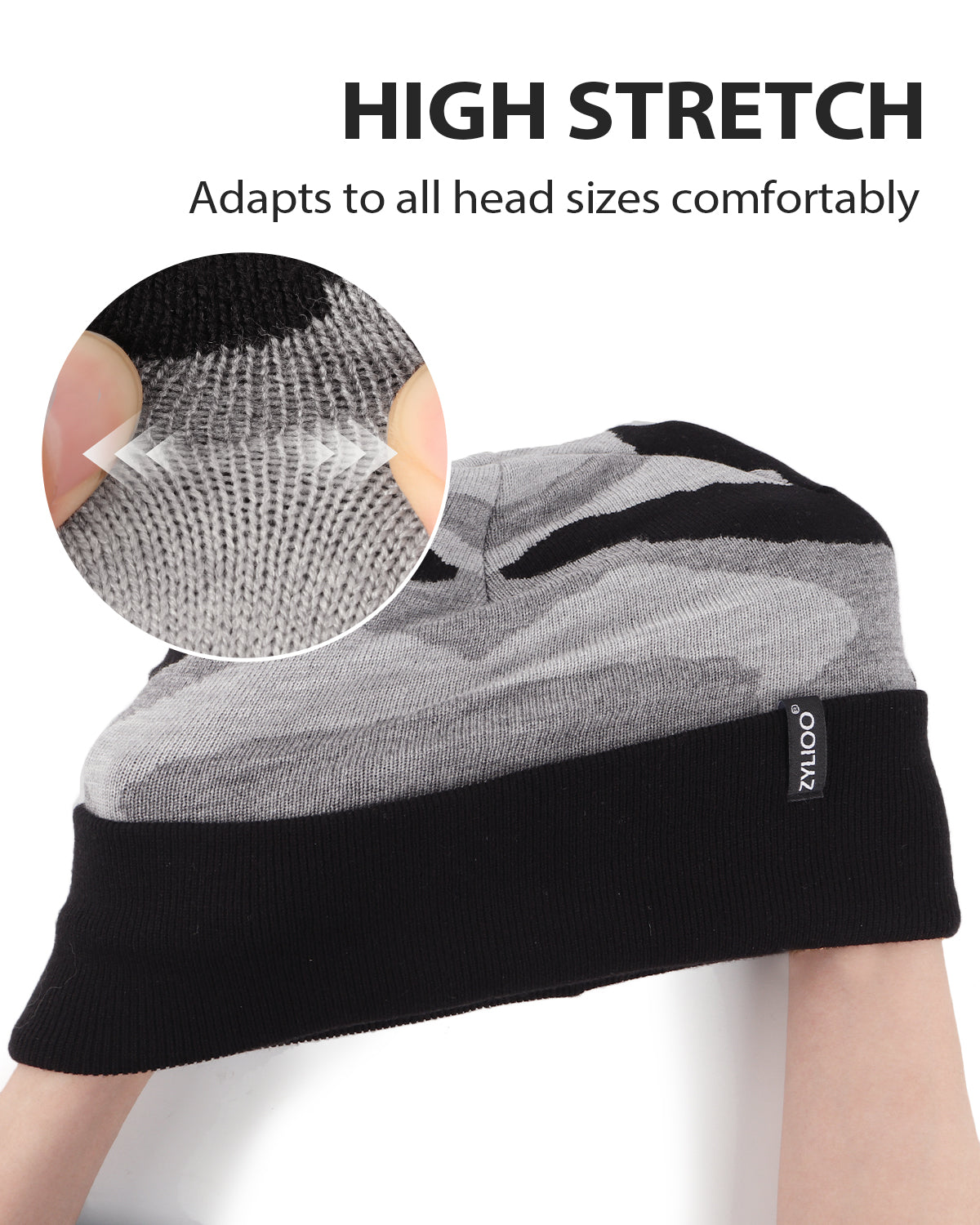 Fine Knit Beanie Hats for Big Heads