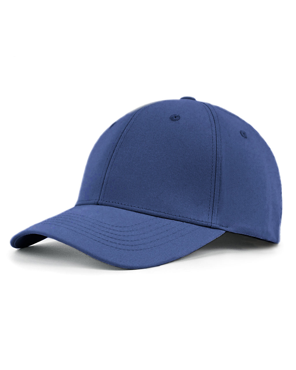 Navy closed back structured baseball cap for big heads front view