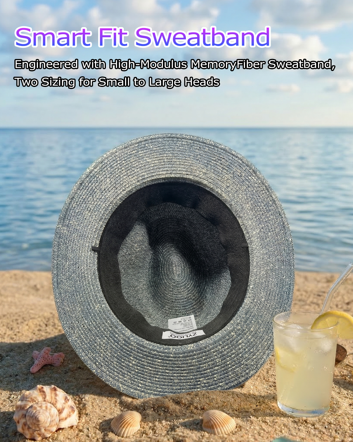 2XL Straw Panama Hat for Big Heads