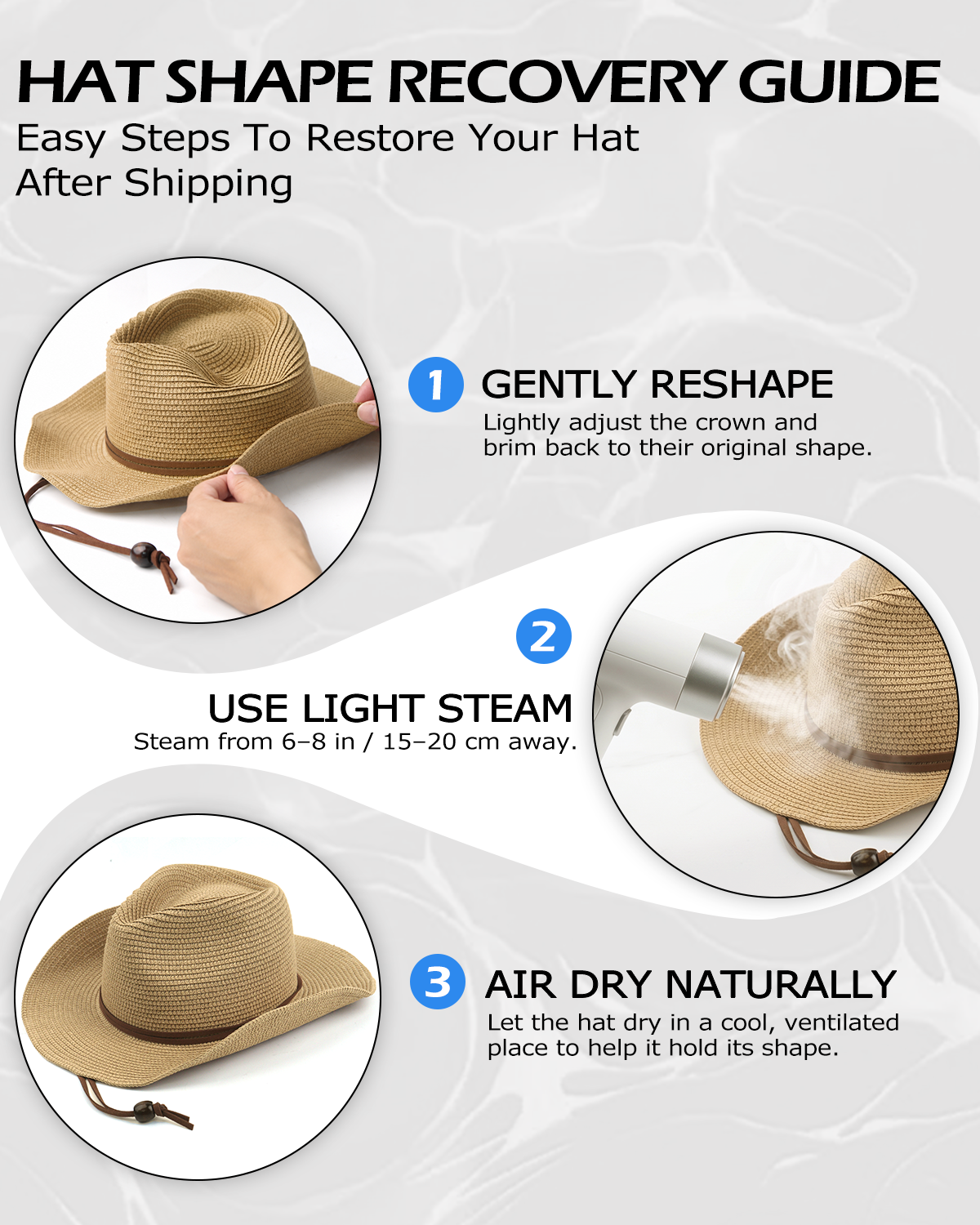XXL Straw Cowboy Hat for Big Heads