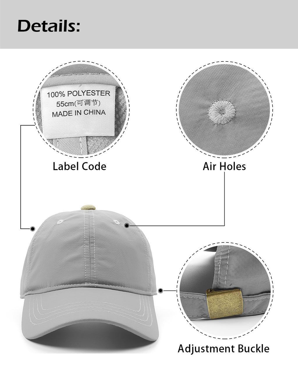 Small-Fit Quick Dry Baseball Cap - Zylioo