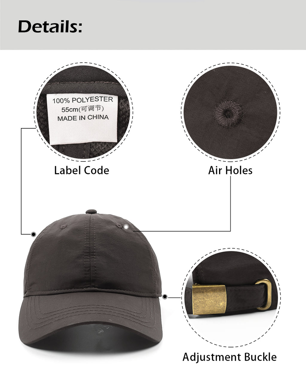 Small-Fit Quick Dry Baseball Cap - Zylioo