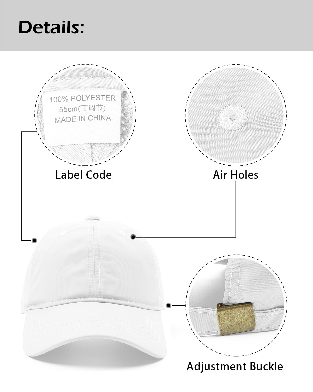 Small-Fit Quick Dry Baseball Cap - Zylioo