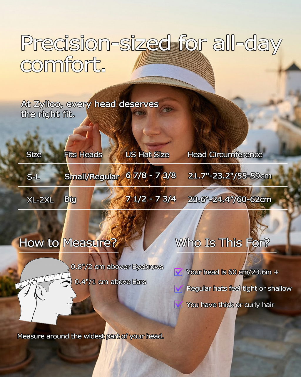 2XL Women’s Straw Sun Hat for Big Heads