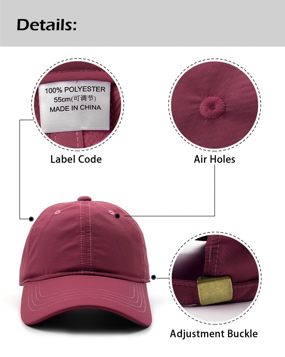 Small-Fit Quick Dry Baseball Cap - Zylioo