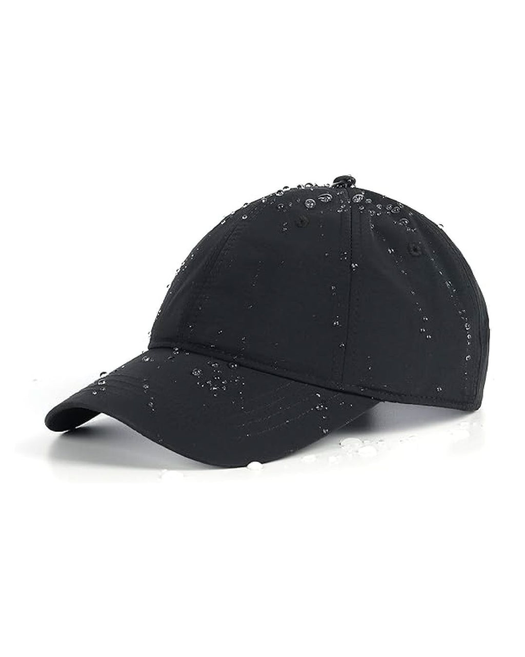 Black quick-dry baseball cap for big heads XXL - front view - Zylioo