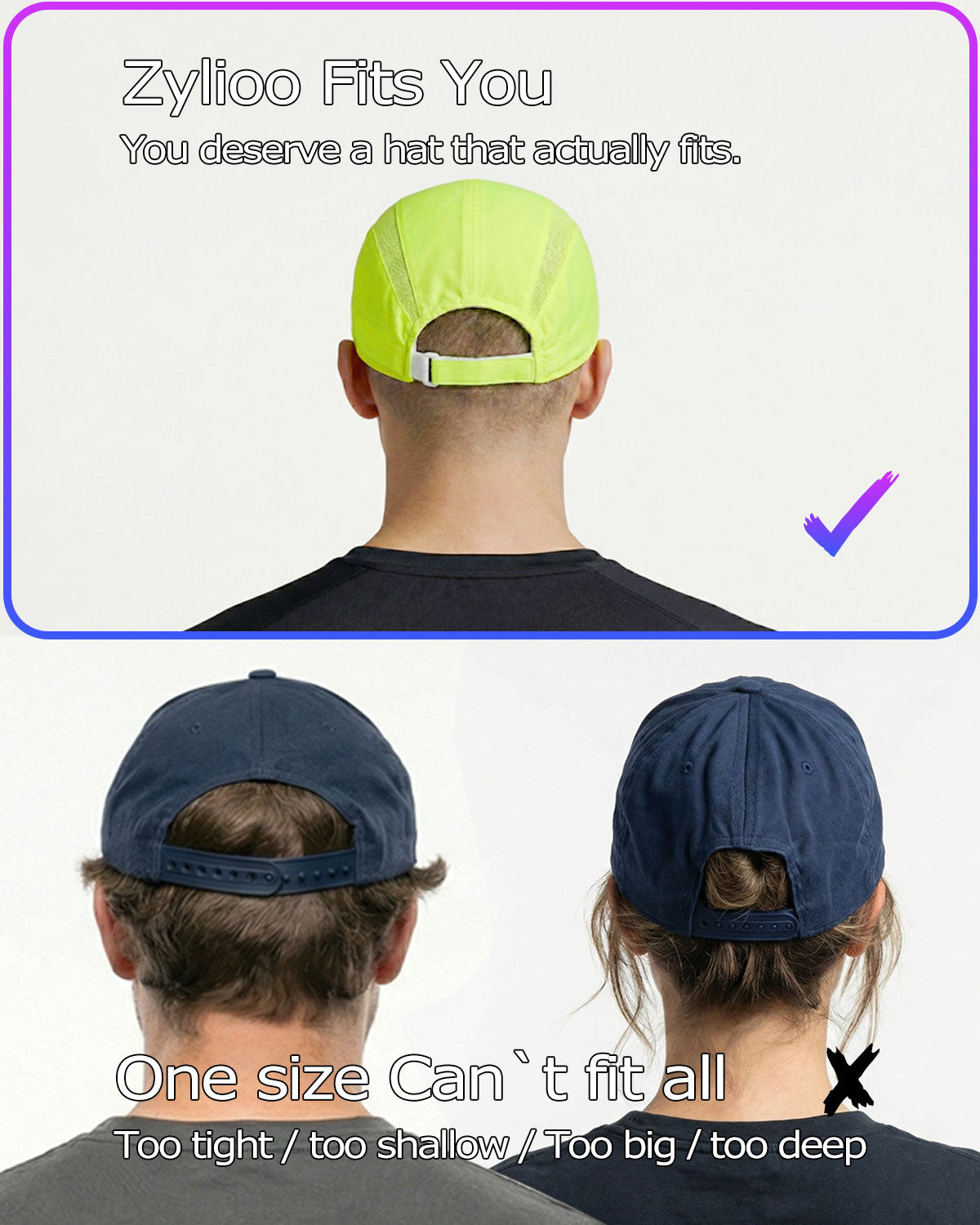 Folding Running Cap for Big Heads