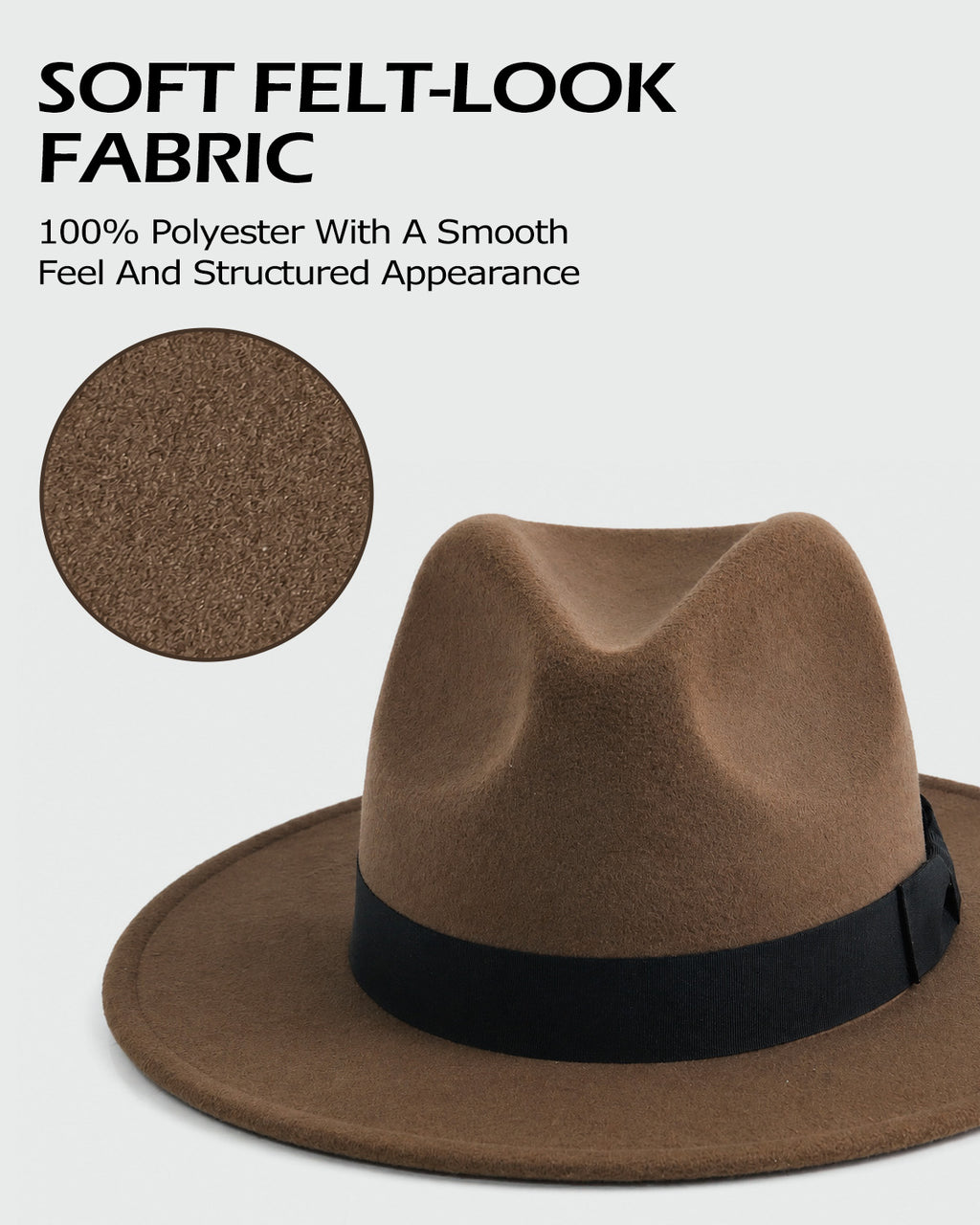 Felt Fedora Panama for Big Heads