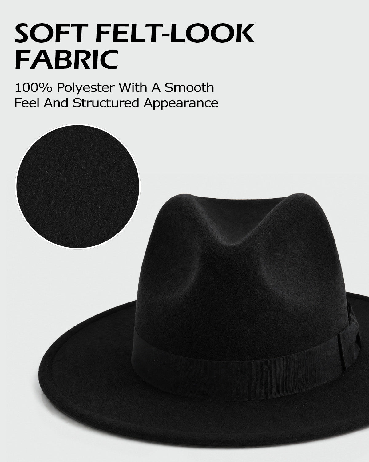 Felt Fedora Panama for Big Heads