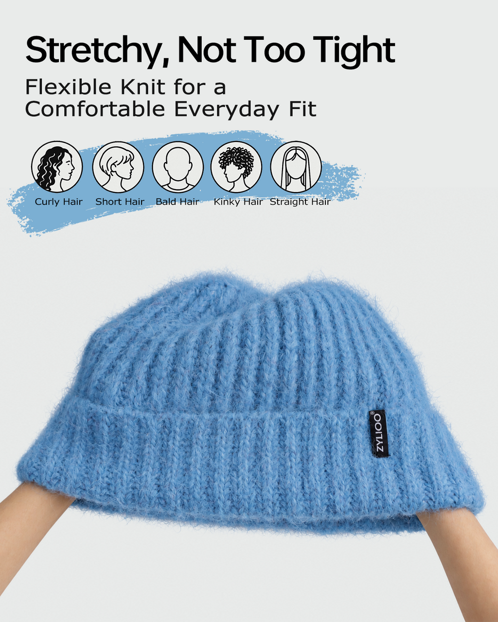 Chunky Fuzzy Beanie for Big Heads