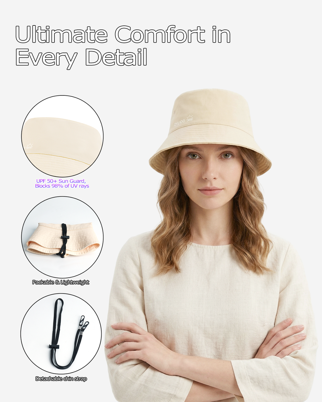 Reversible Cooling Bucket Hat for Big Heads