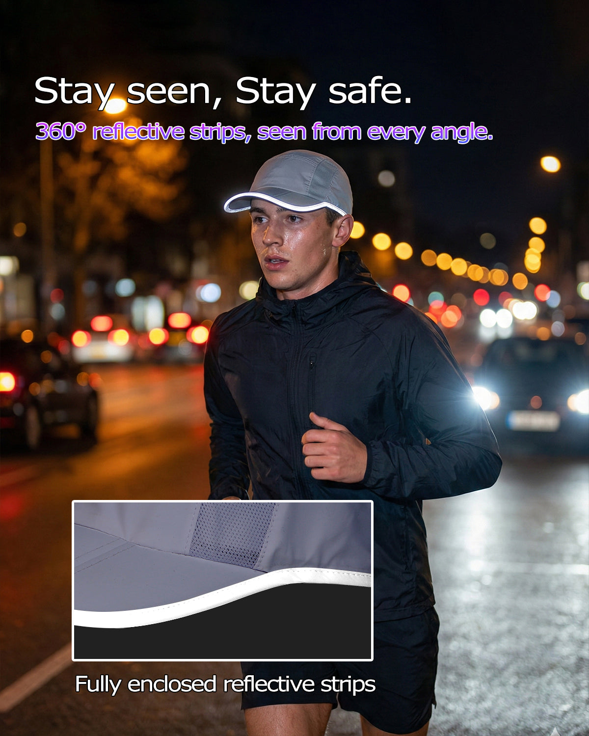 Folding Running Cap for Big Heads