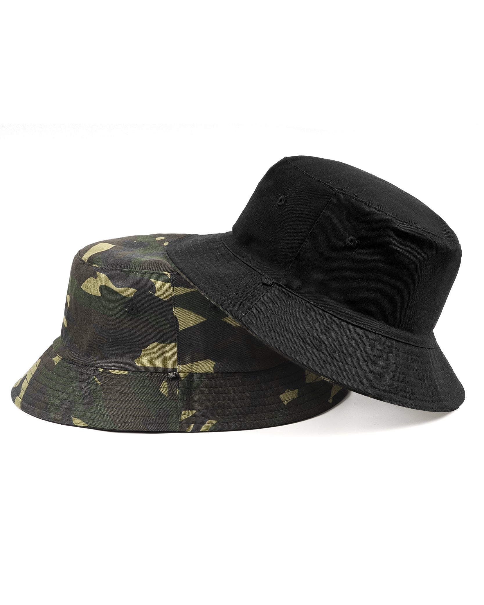 Gorro de pescador de algodón reversible para cabezas grandes