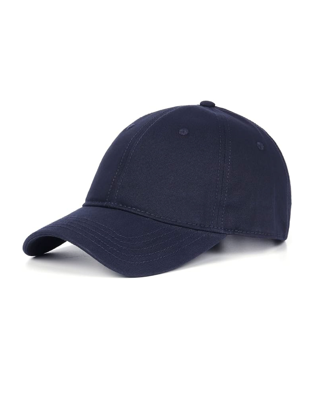 Navy blue cotton baseball cap for big heads - side view