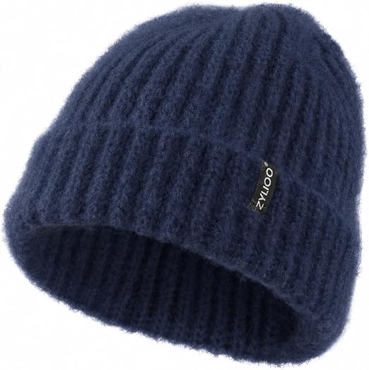 Chunky Fuzzy Beanie for Big Heads