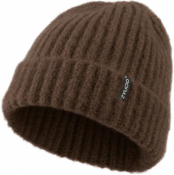 Chunky Fuzzy Beanie for Big Heads