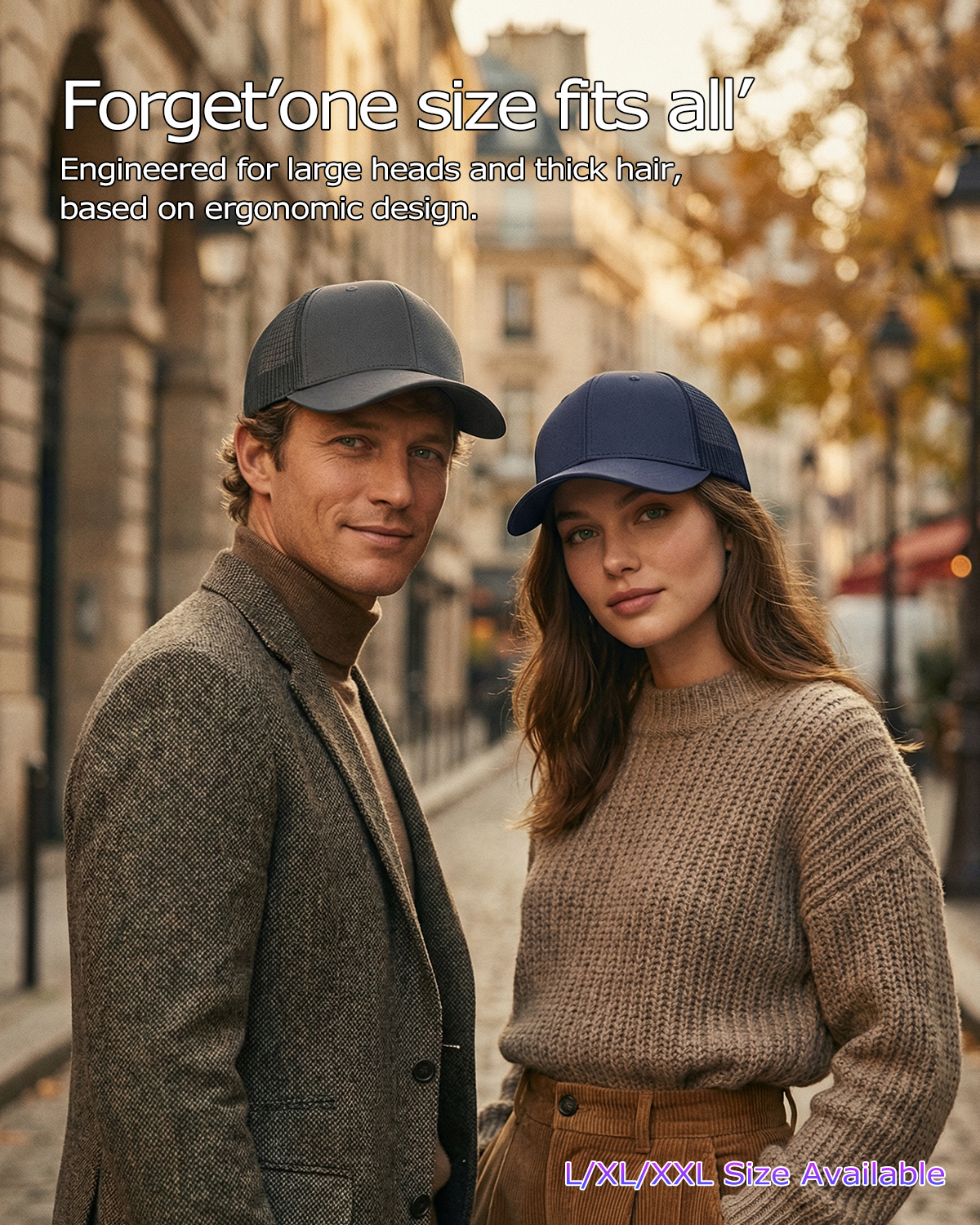 2XL Mid Crown Trucker Hat for Big Heads