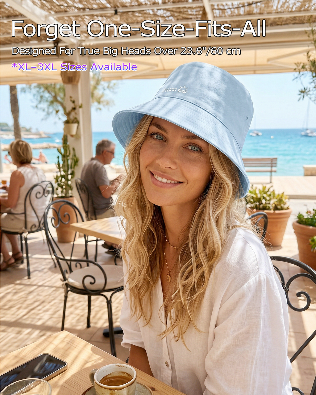 Reversible Cooling Bucket Hat for Big Heads