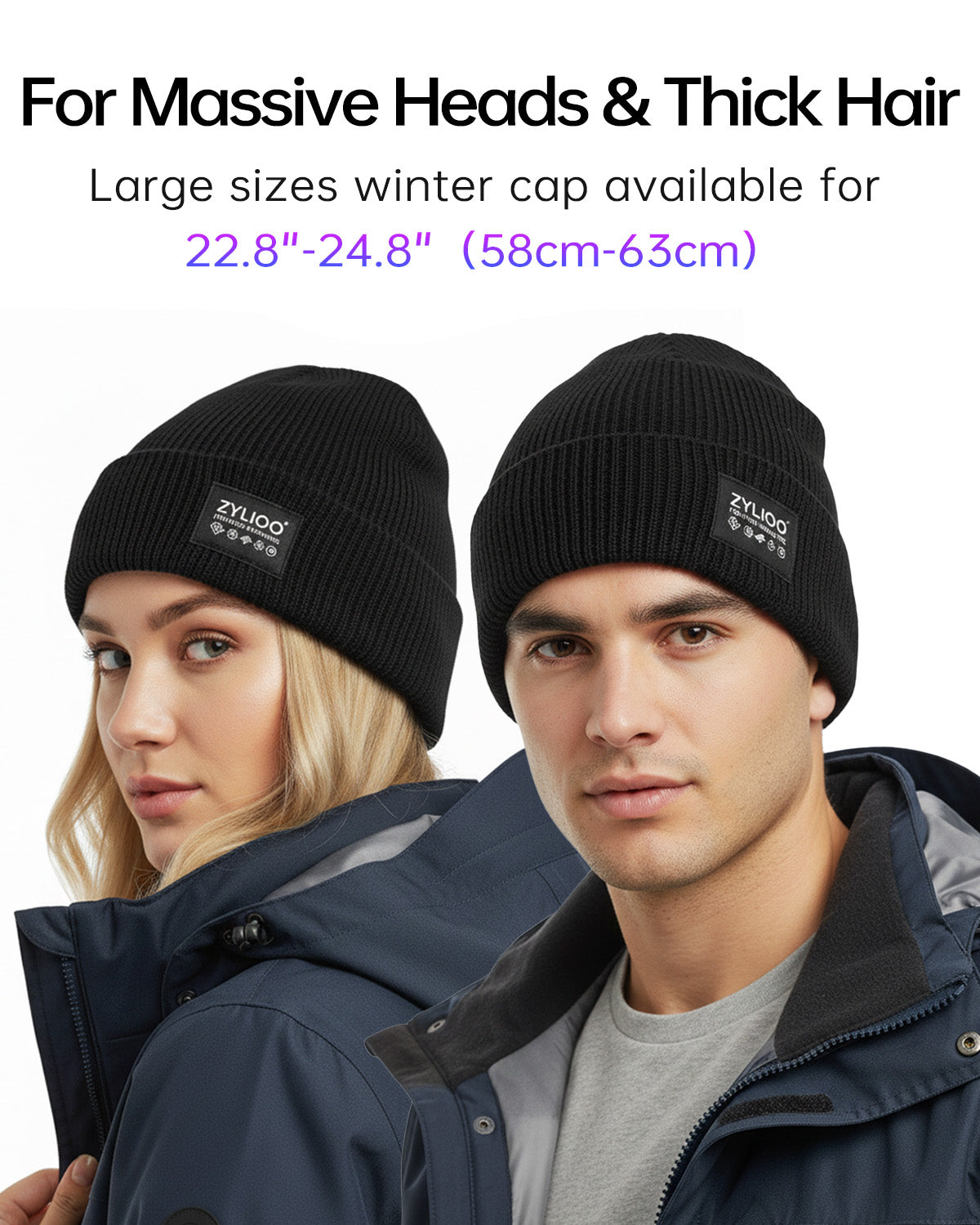 Waterproof Beanie for Big Heads