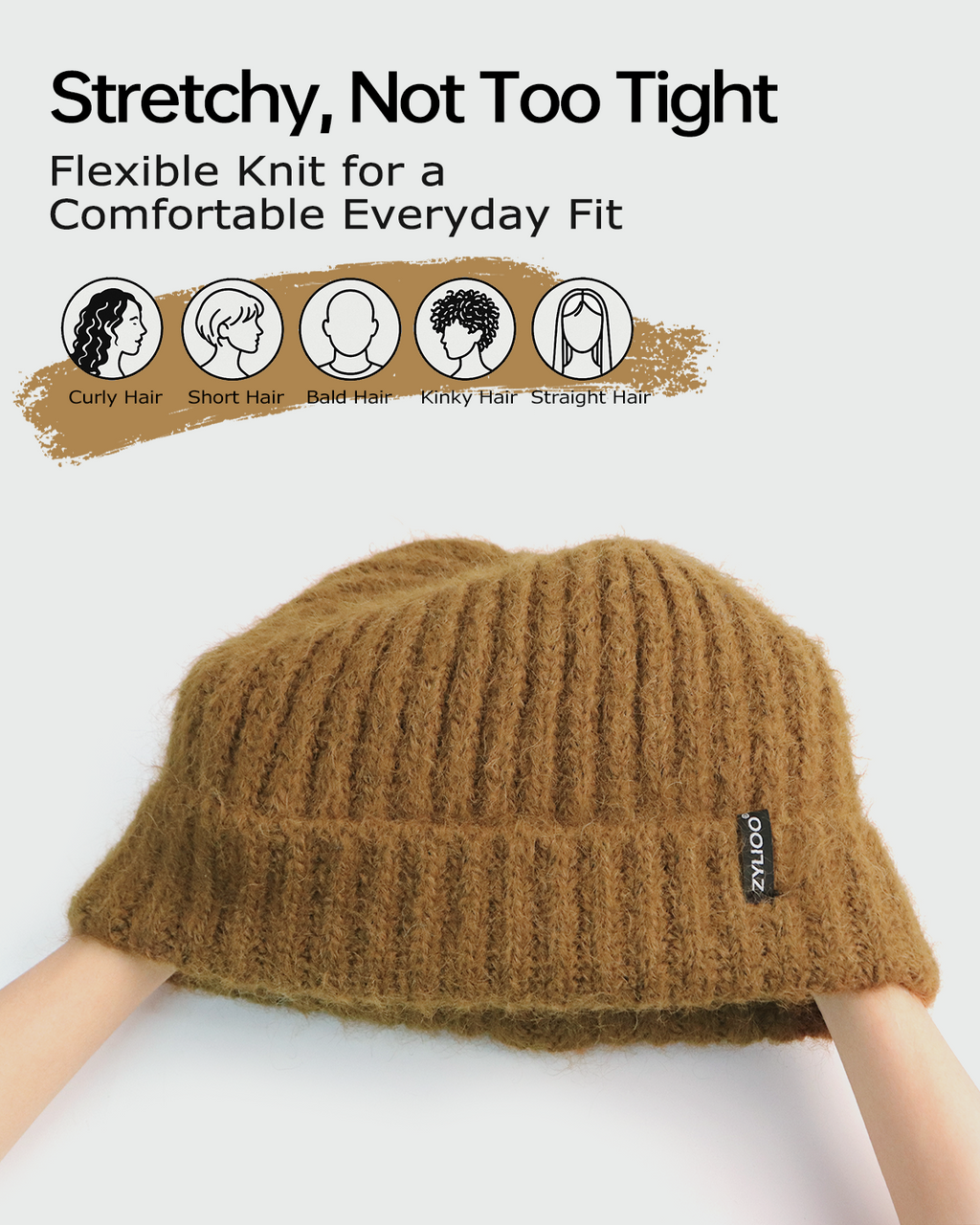 Chunky Fuzzy Beanie for Big Heads