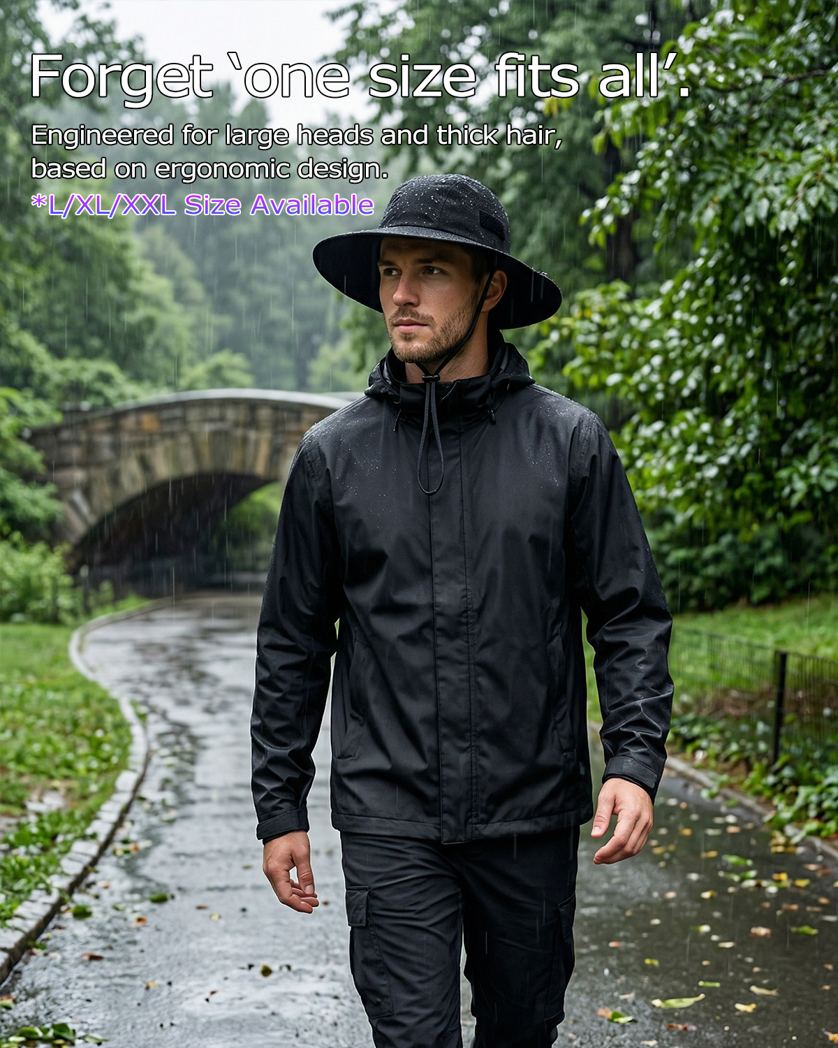 Water-Resistant Boonie Hat for Big Heads