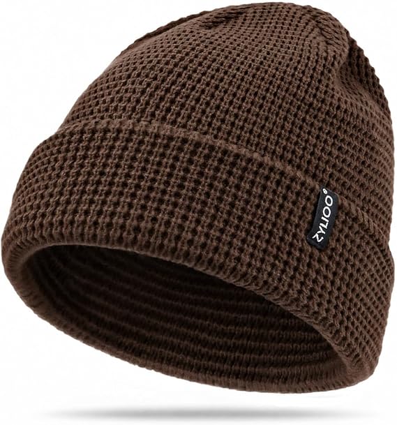 Waffle Knit Beanie for Big Heads