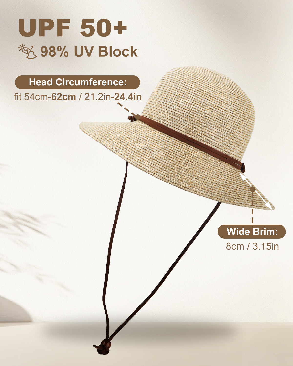 Zylioo 2XL/XL/L/M/S Womens Straw Hat