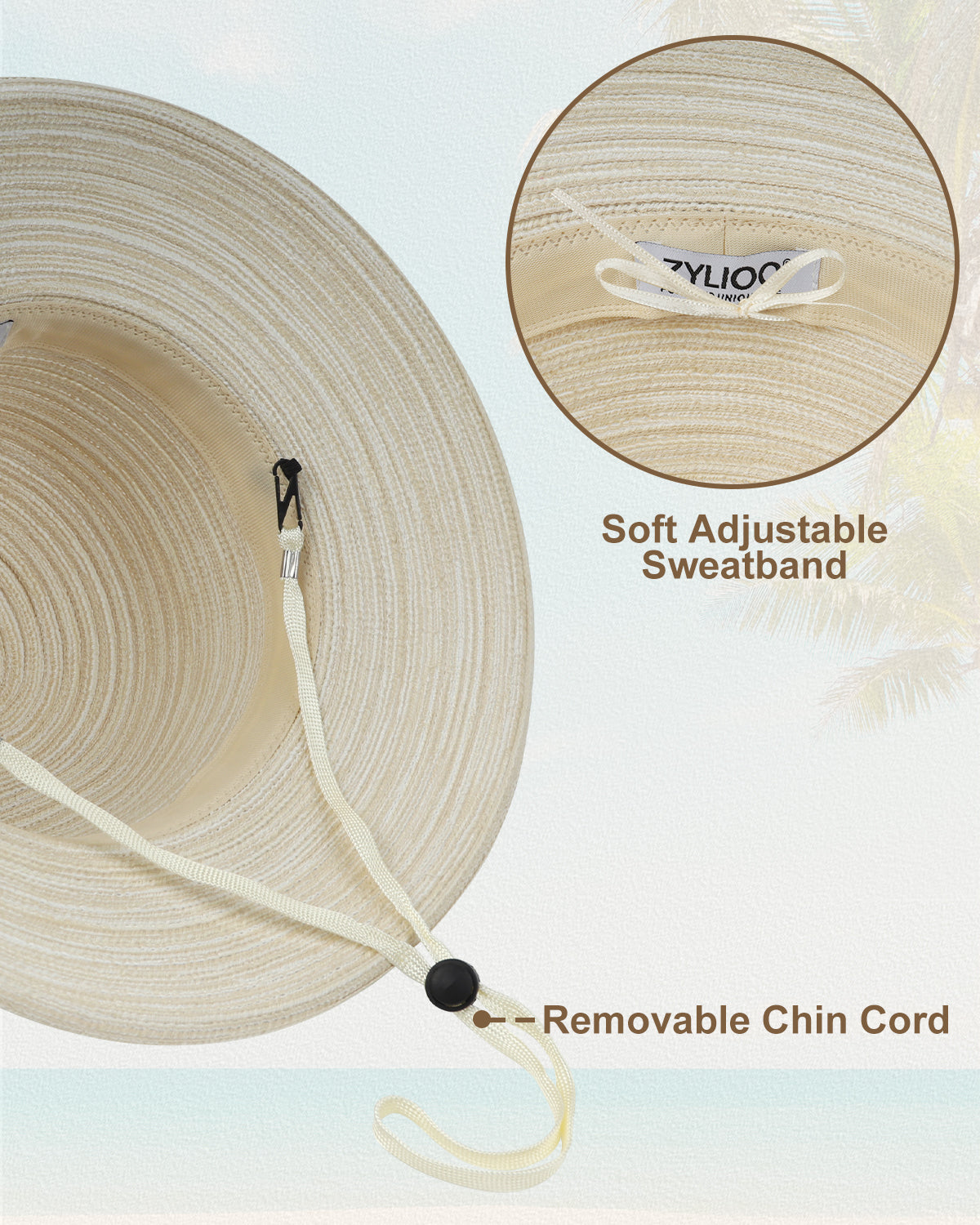 Zylioo XXL Kettle Brim Sun Hats for Women