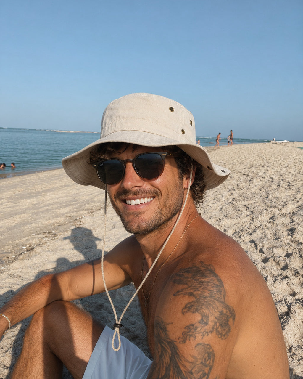 Gorro de sol tipo boonie lavado para cabezas grandes