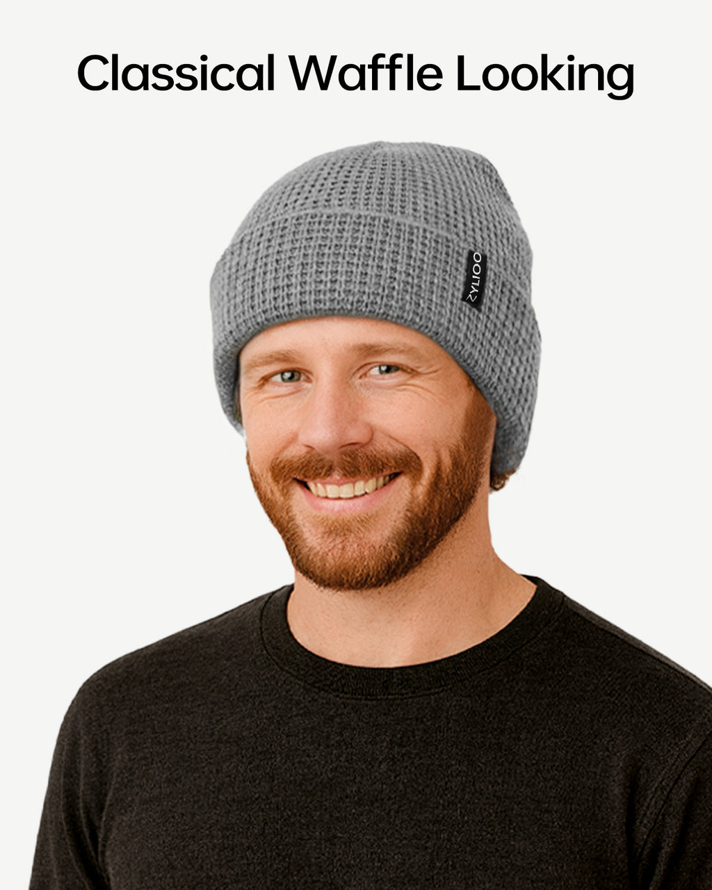 Waffle Knit Beanie for Big Heads