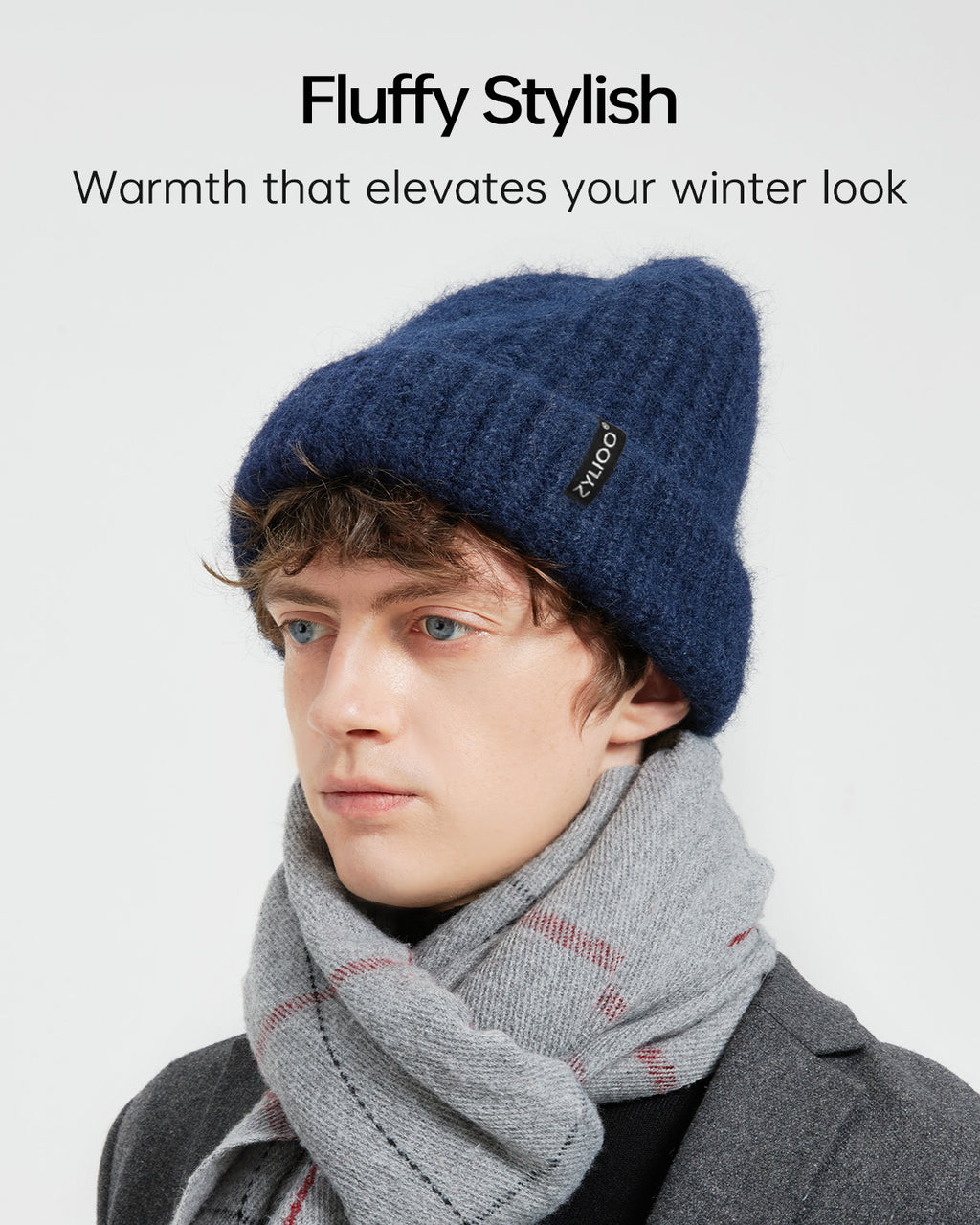 Chunky Fuzzy Beanie for Big Heads