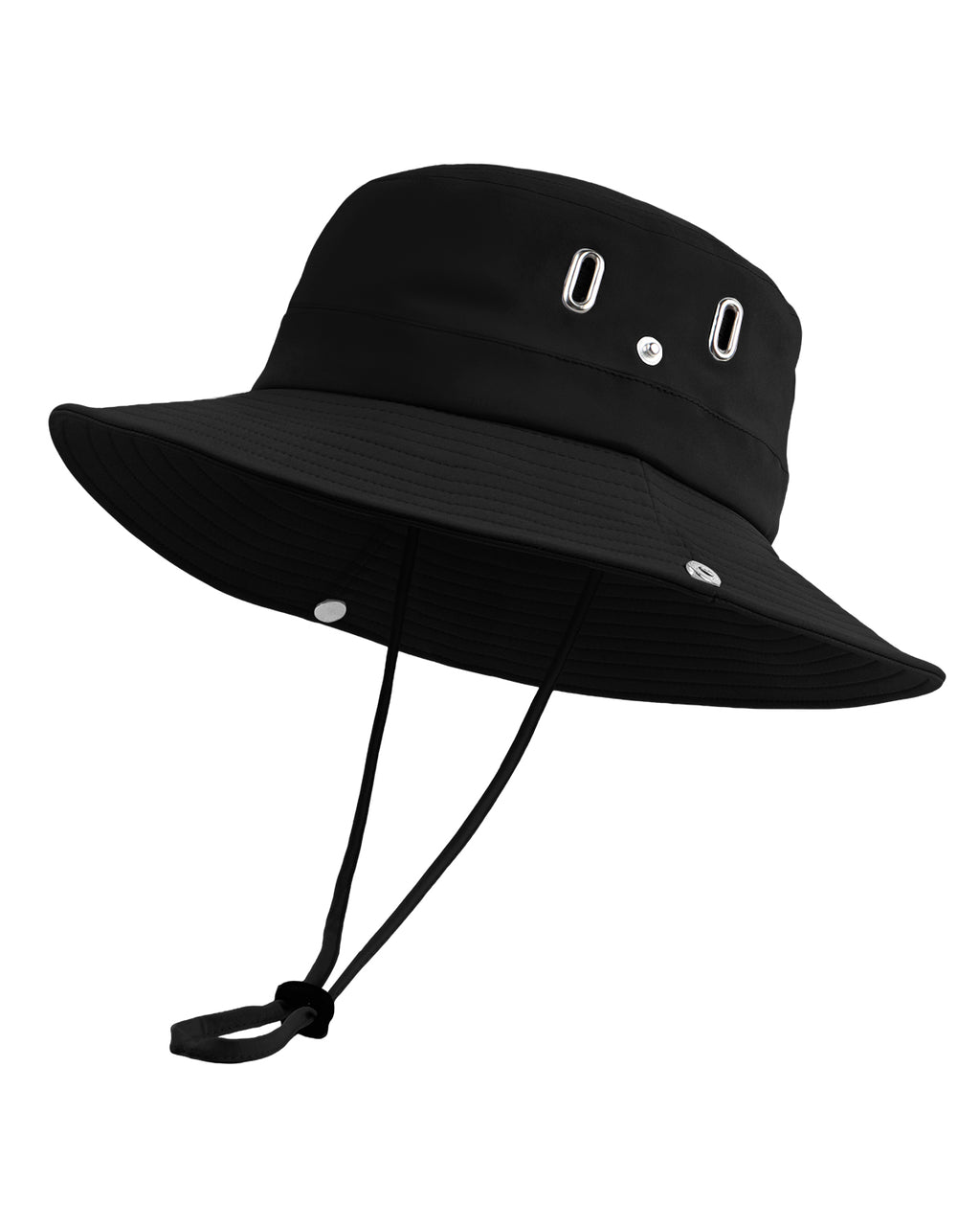 Black waterproof boonie hat for big heads XXL - front view - Zylioo