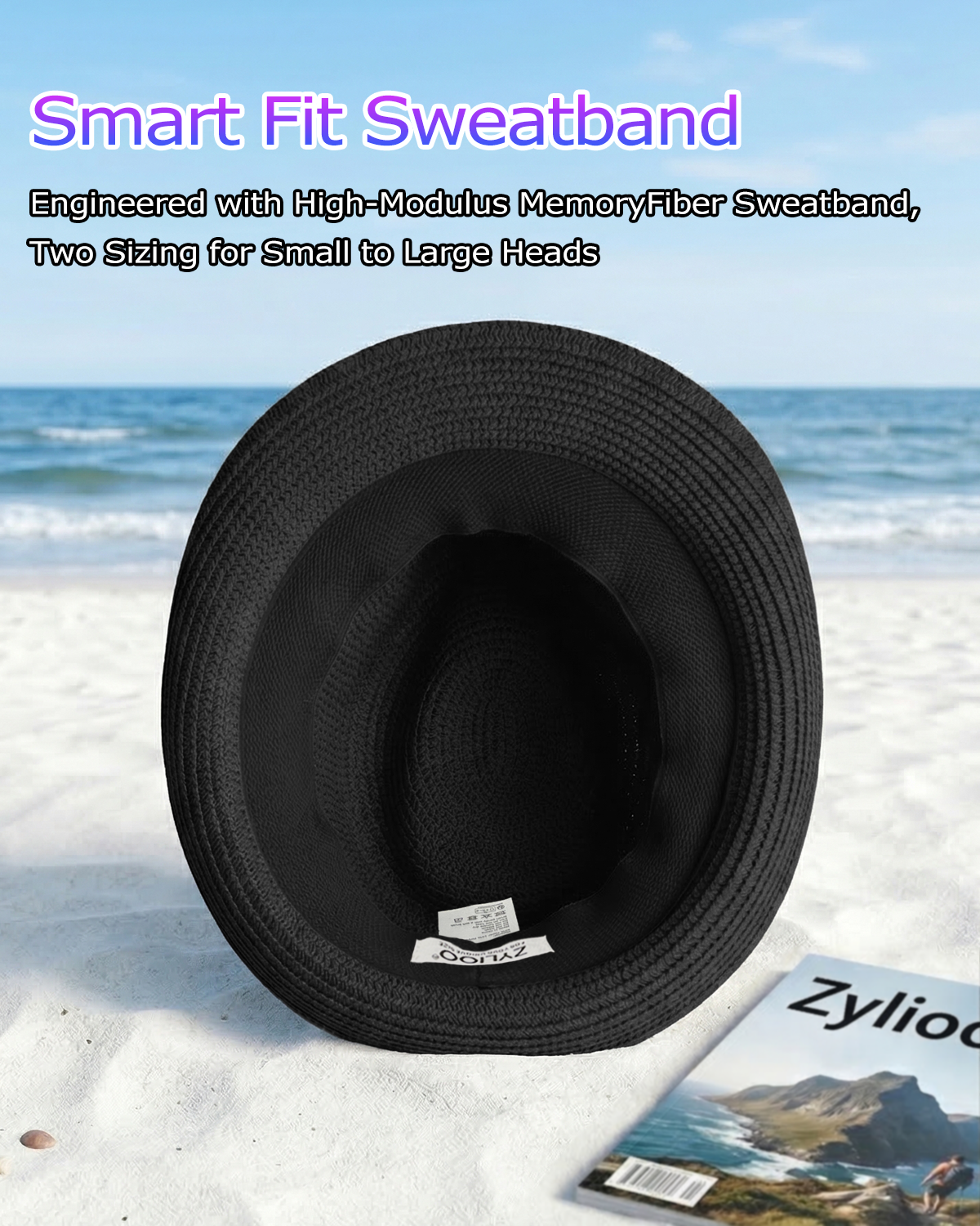 2XL Straw Trilby Hat for Big Heads