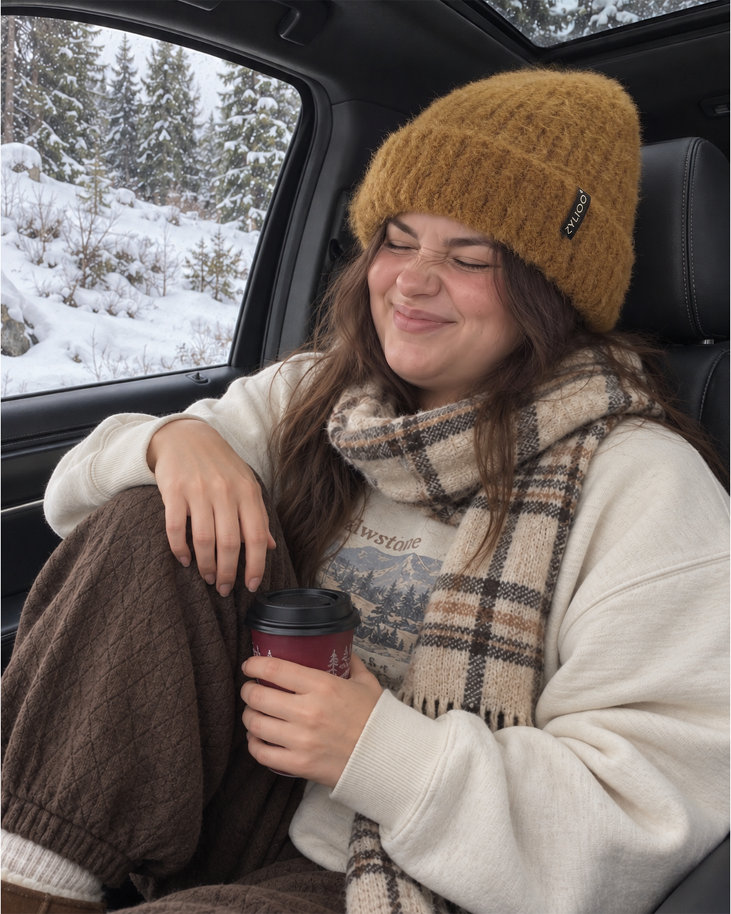 Chunky Fuzzy Beanie for Big Heads