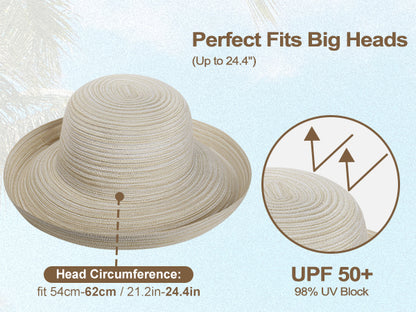 Zylioo XXL Kettle Brim Sun Hats for Women