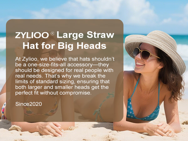Zylioo XXL Kettle Brim Sun Hats for Women