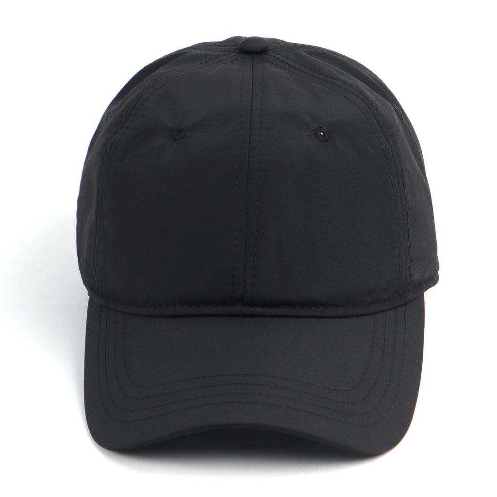 Black quick-dry baseball cap for big heads XXL - front view - Zylioo