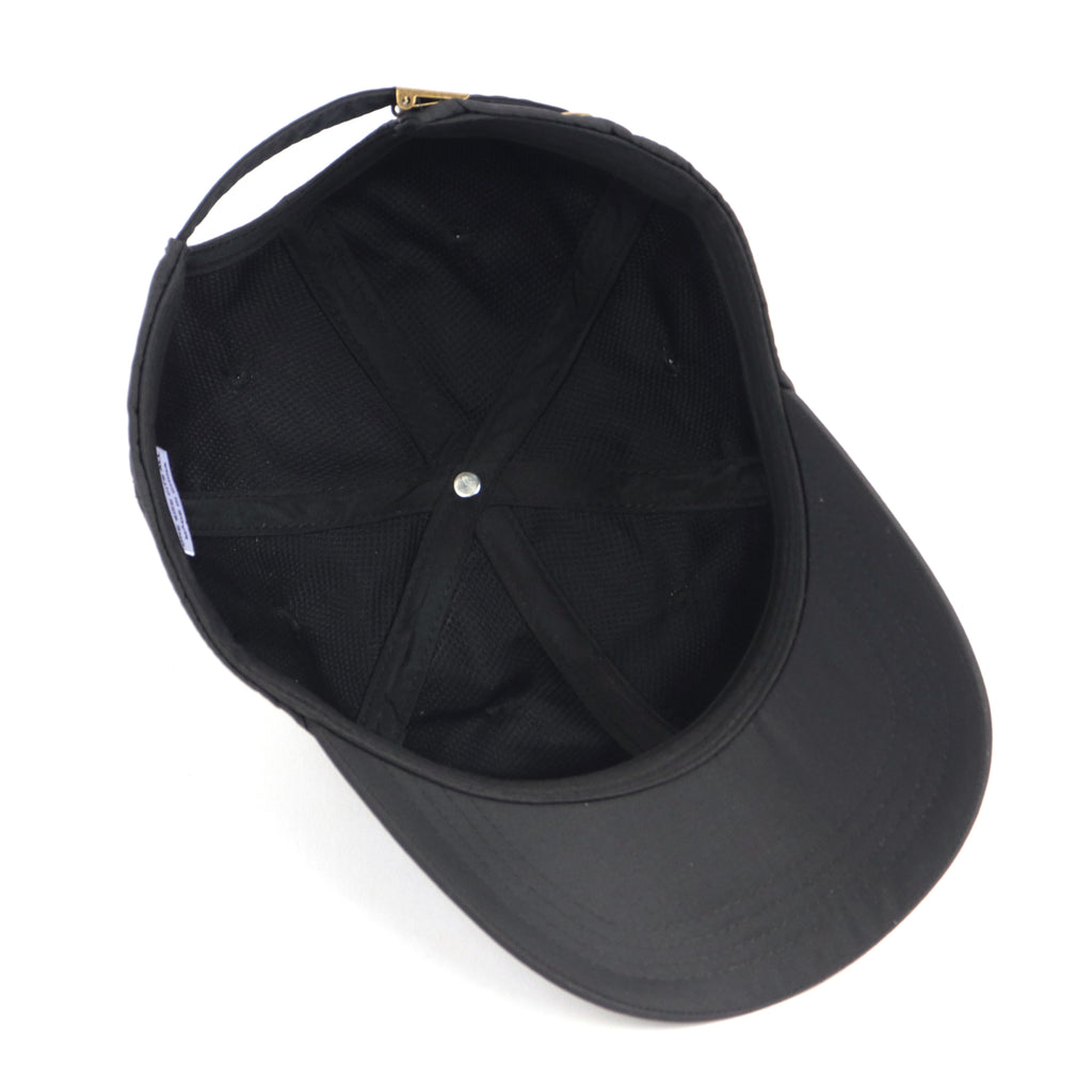 Black quick-dry baseball cap for big heads - interior sweatband detail
