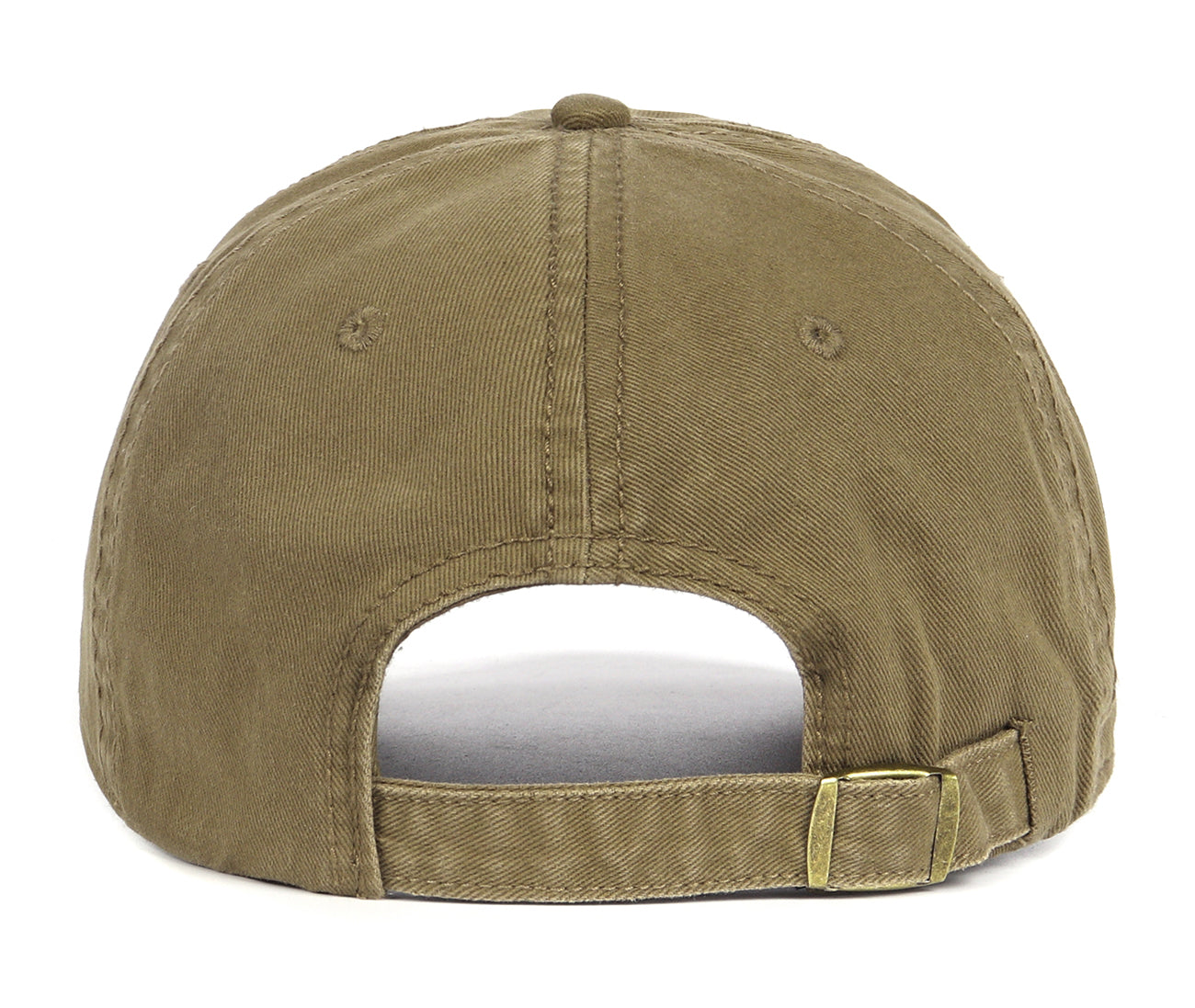 Light brown cotton baseball cap for big heads - back view
