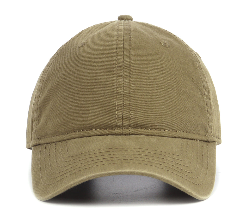  Light brown cotton baseball cap for big heads XXL - front view