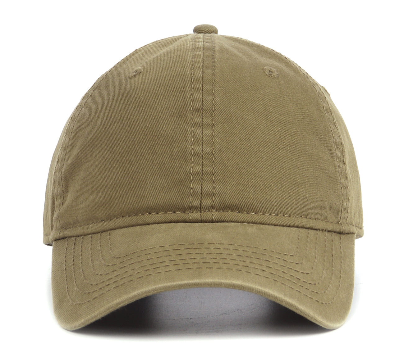  Light brown cotton baseball cap for big heads XXL - front view