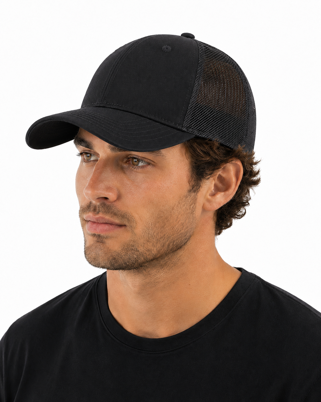 Gorra de béisbol de malla de algodón estilo camionero para cabezas grandes