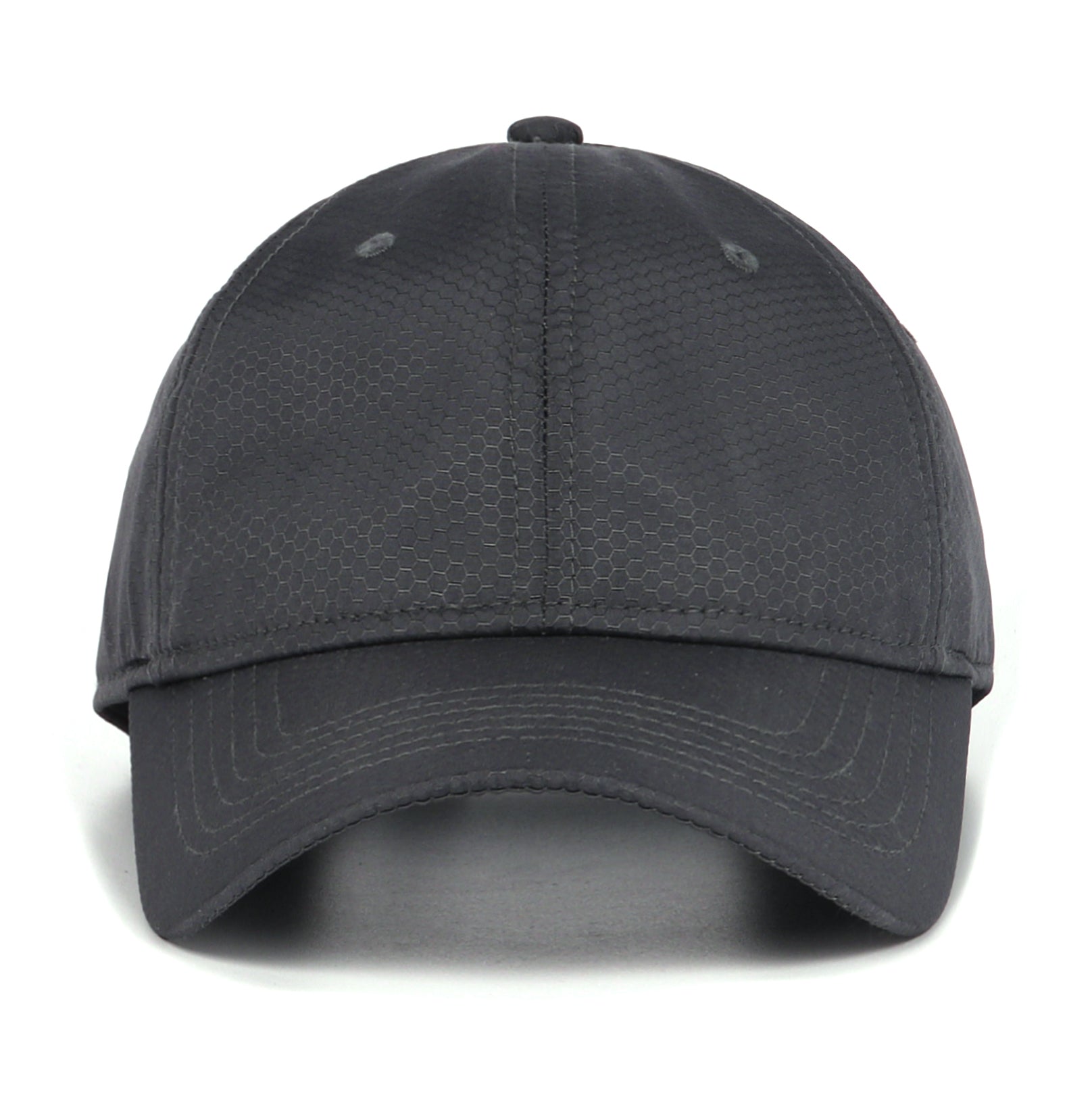 Grey textured quick-dry baseball cap for big heads - front view