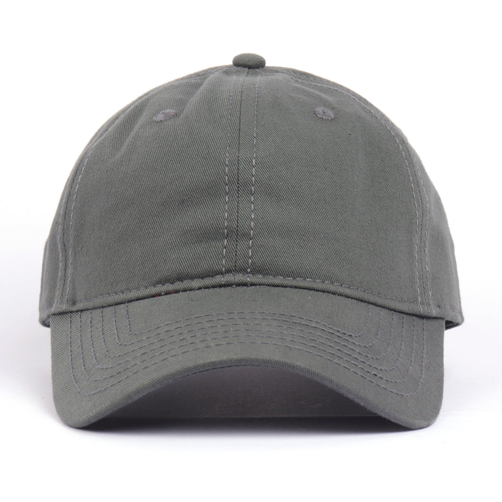 Gray cotton baseball cap for big heads XXL - front view