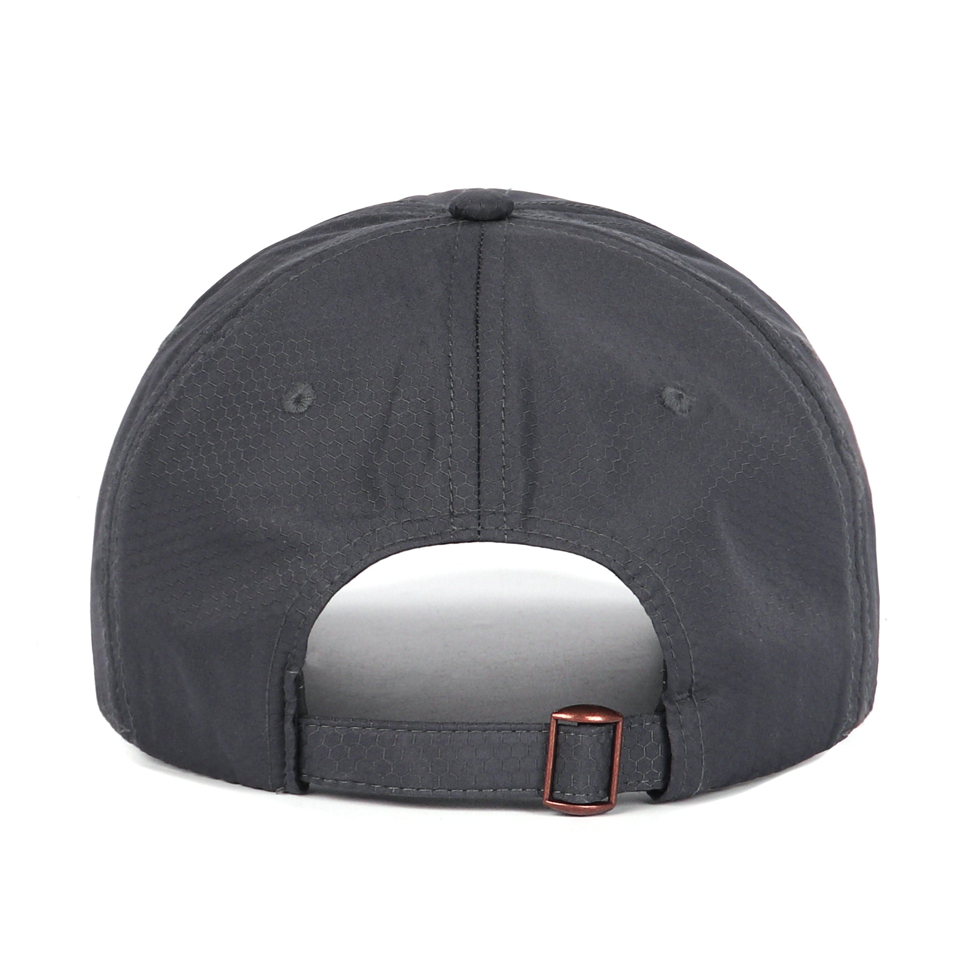 Grey textured quick-dry baseball cap for big heads - back view