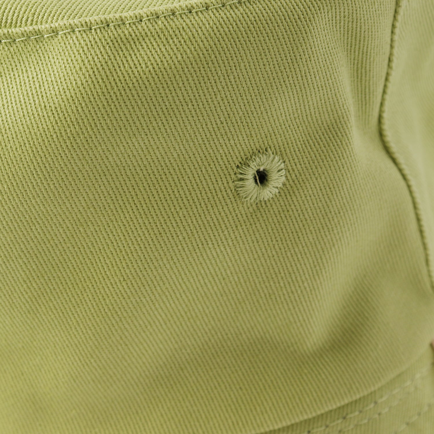  Black avocado green reversible cotton bucket hat for big heads - brim edge detail
