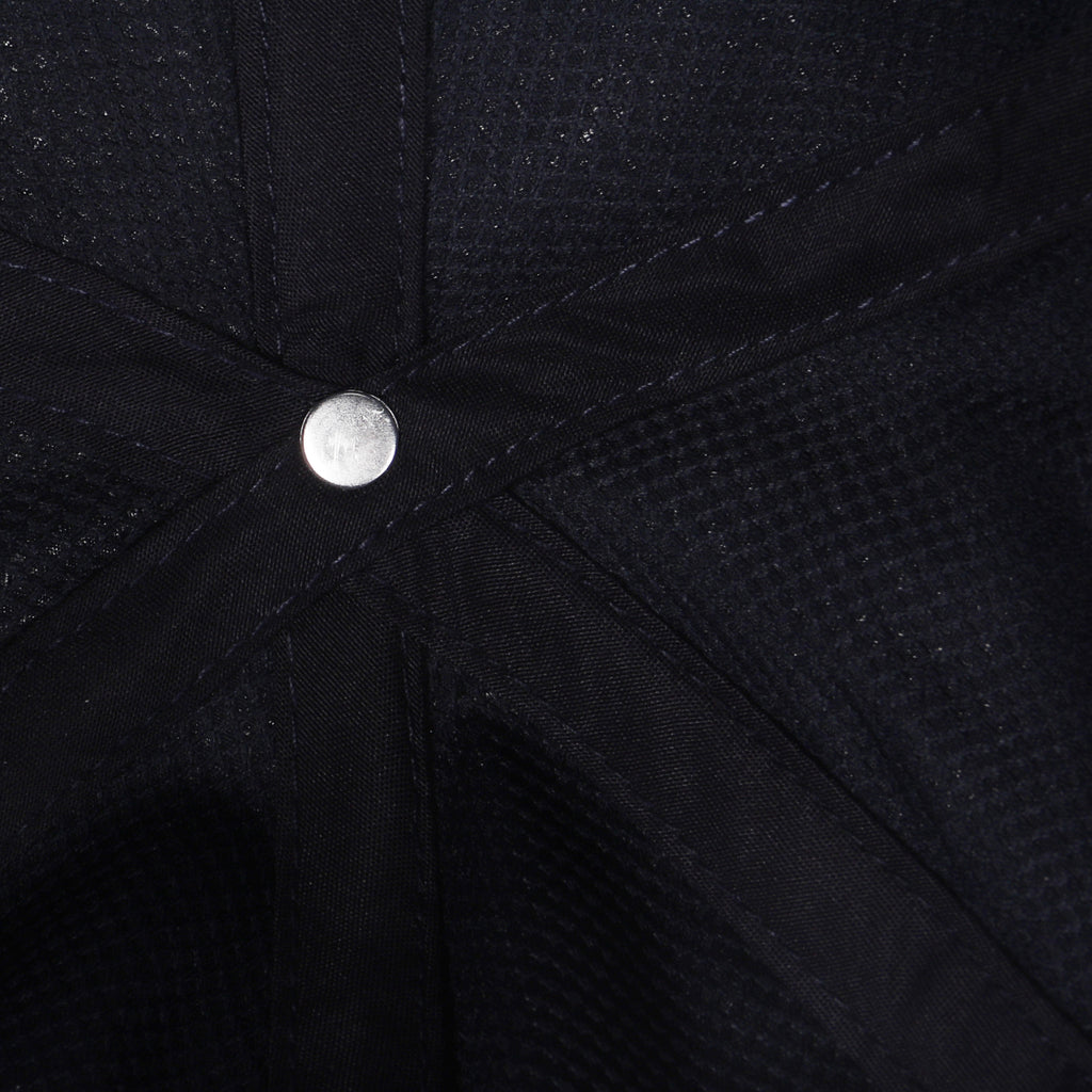 Navy blue textured quick-dry baseball cap for big heads - interior sweatband detail