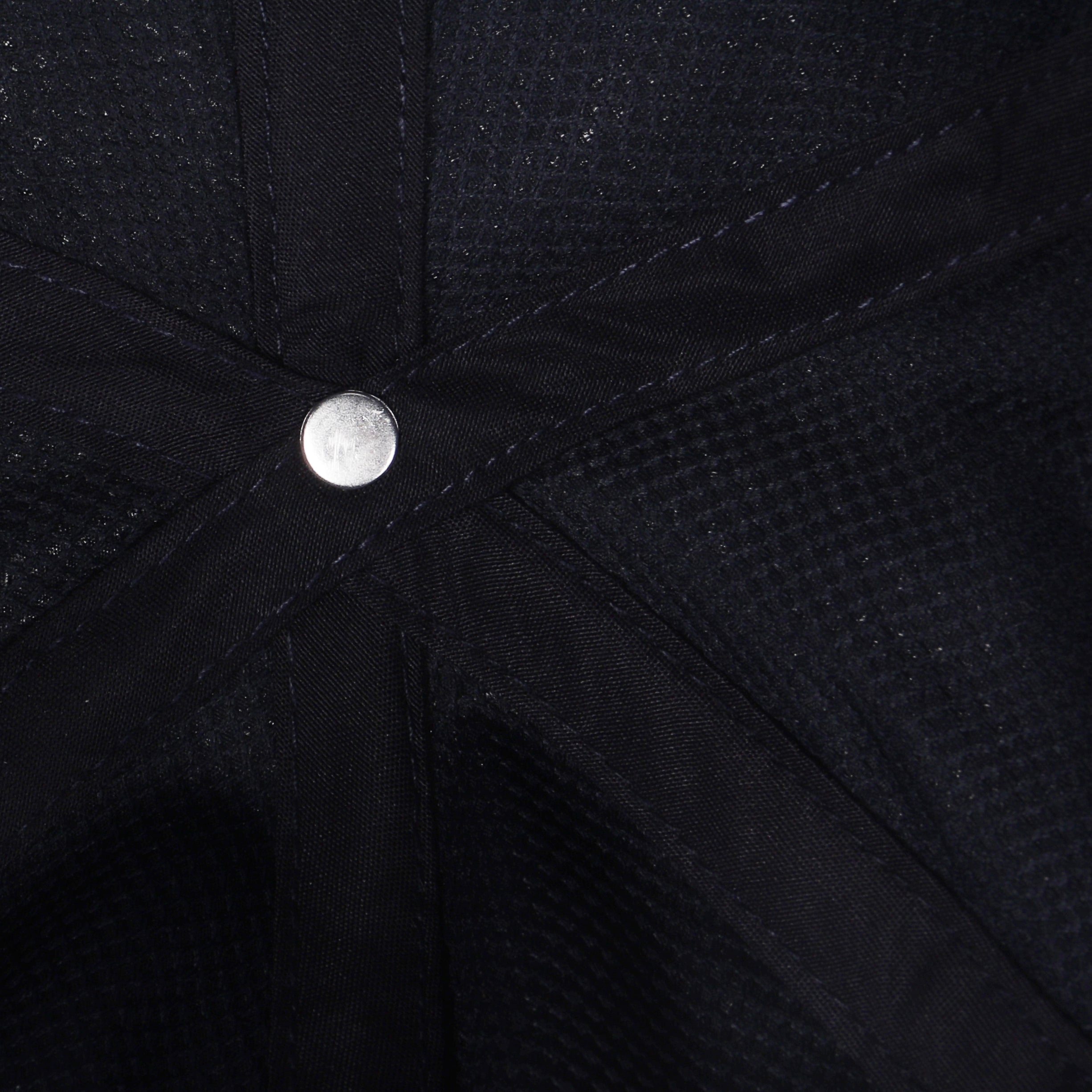 Navy blue textured quick-dry baseball cap for big heads - interior sweatband detail